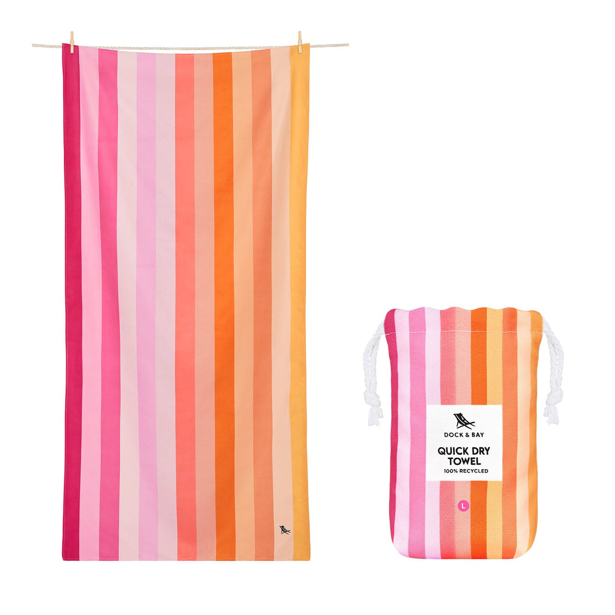 TOALLA DOCK & BAY SUMMER MIAMI 1 16,95 SORBET - XL