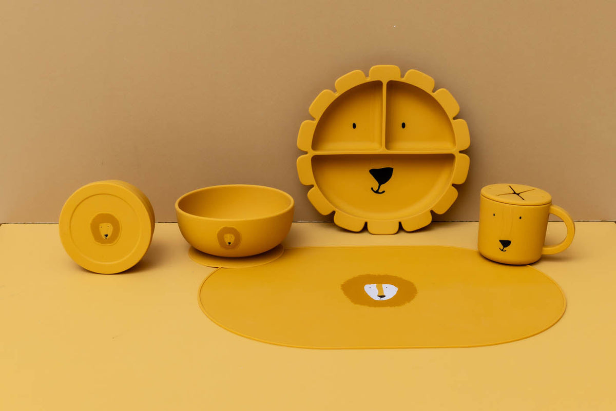 Plato compartimentado de silicona con ventosa - Mr. Lion