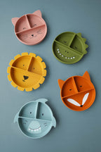 Plato compartimentado de silicona con ventosa - Mr. Fox