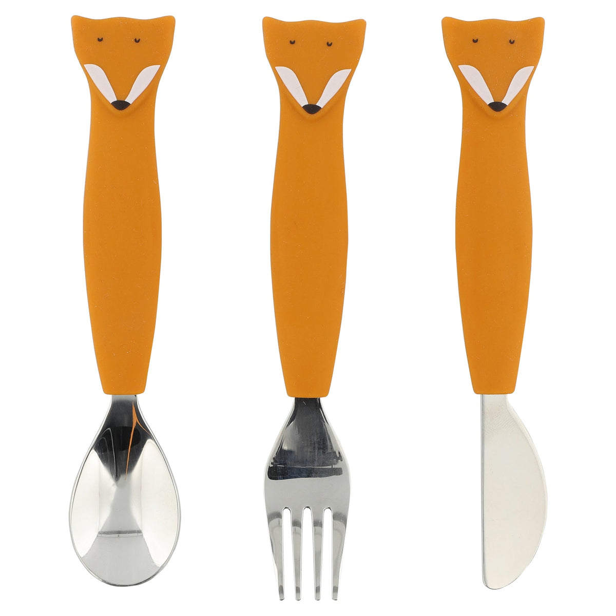 Set de cubiertos de silicona de 3 piezas - Mr. Fox