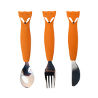 Set de cubiertos de silicona de 3 piezas - Mr. Fox
