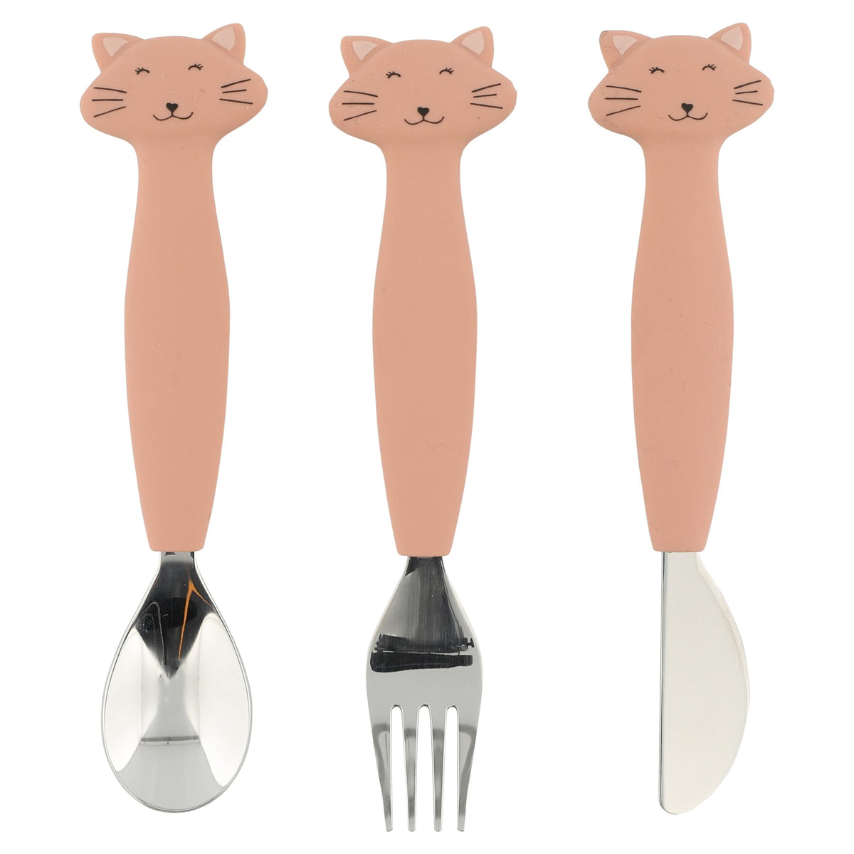 Set de cubiertos de silicona de 3 piezas - Mrs. Cat