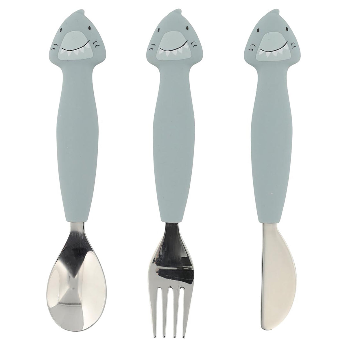 Set de cubiertos de silicona de 3 piezas - Mr. Shark