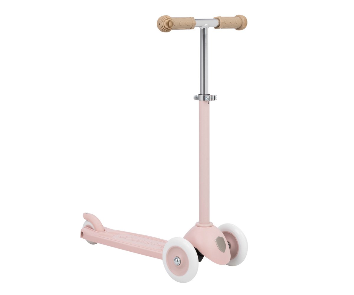 Patinete Banwood Eco + Cesta Pin & Ride Faded Pink y Pines Magia