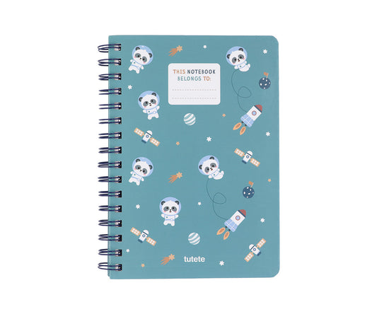 Libreta Escolar Pandas in Space