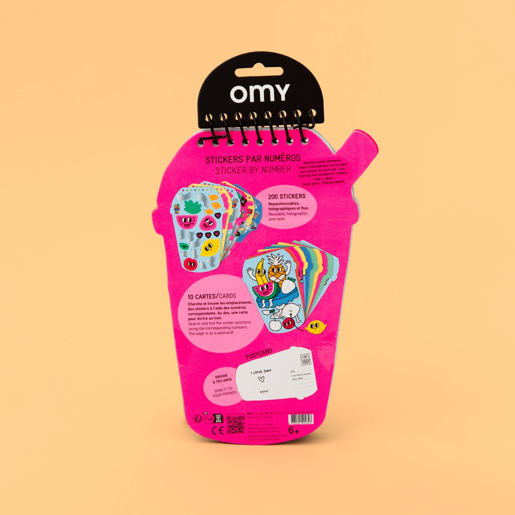 LIBRETA OMY DE PEGATINAS 2 9,98 NUMERADAS BUBBLE TEA
