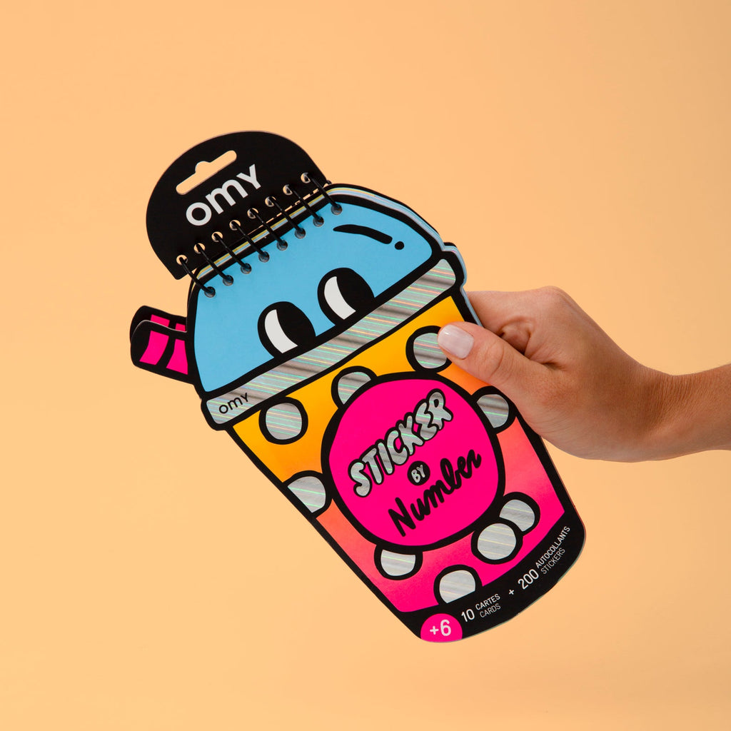 LIBRETA OMY DE PEGATINAS 2 9,98 NUMERADAS BUBBLE TEA