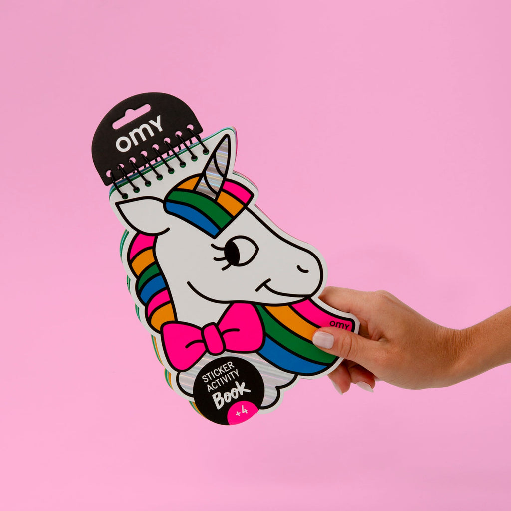 LIBRETA OMY DE PEGATINAS UNICORNIO