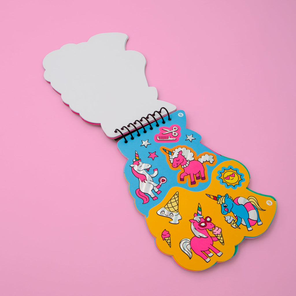 LIBRETA OMY DE PEGATINAS UNICORNIO