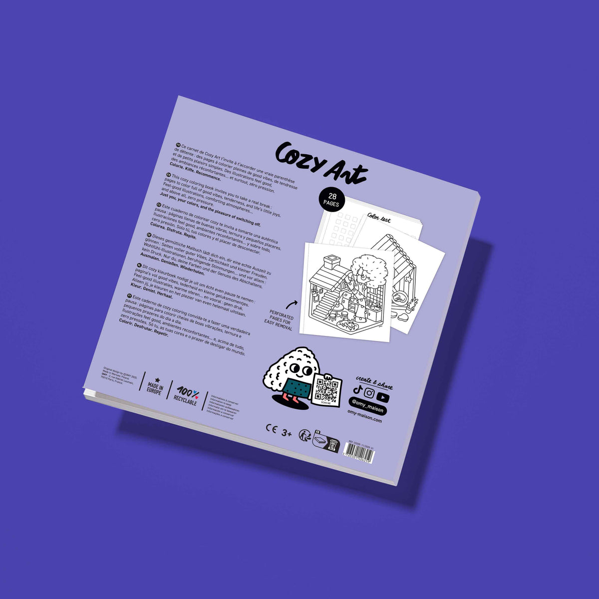 LIBRO COLOREAR OMY COZY ART TINY 2 9,90 HOUSE
