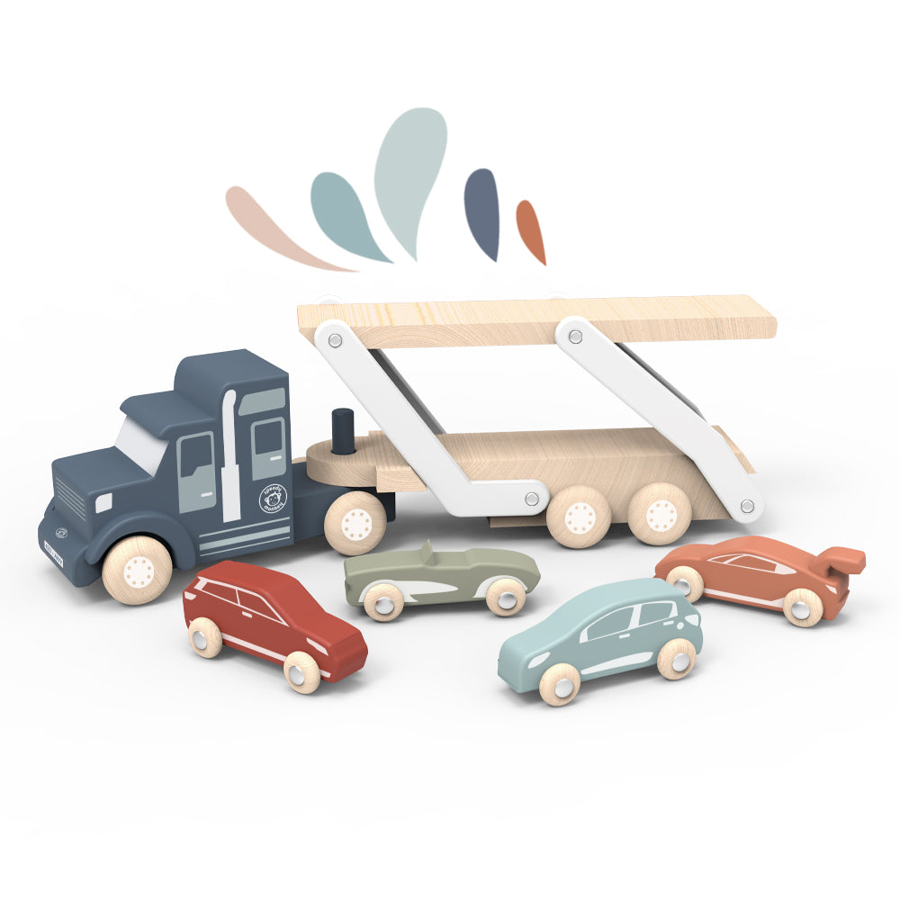 Transportador de coches con coches
