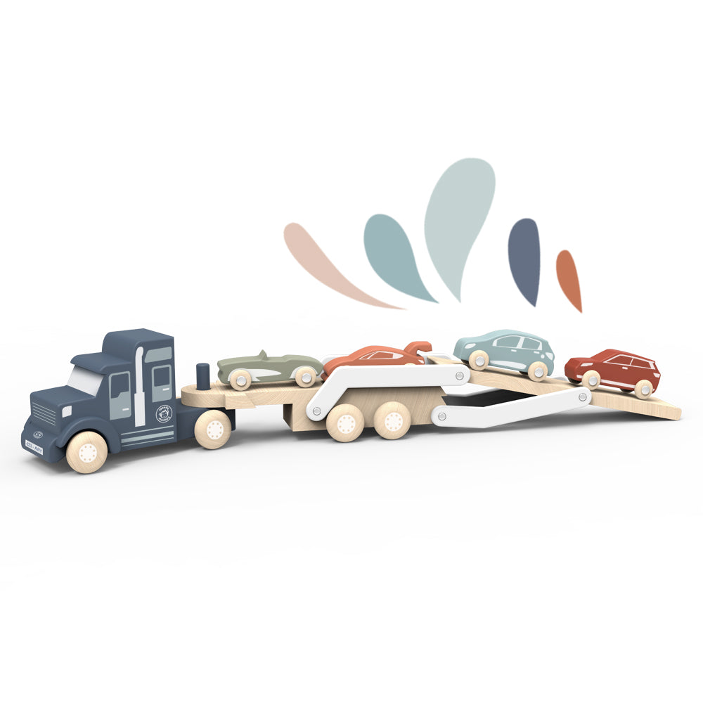 Transportador de coches con coches
