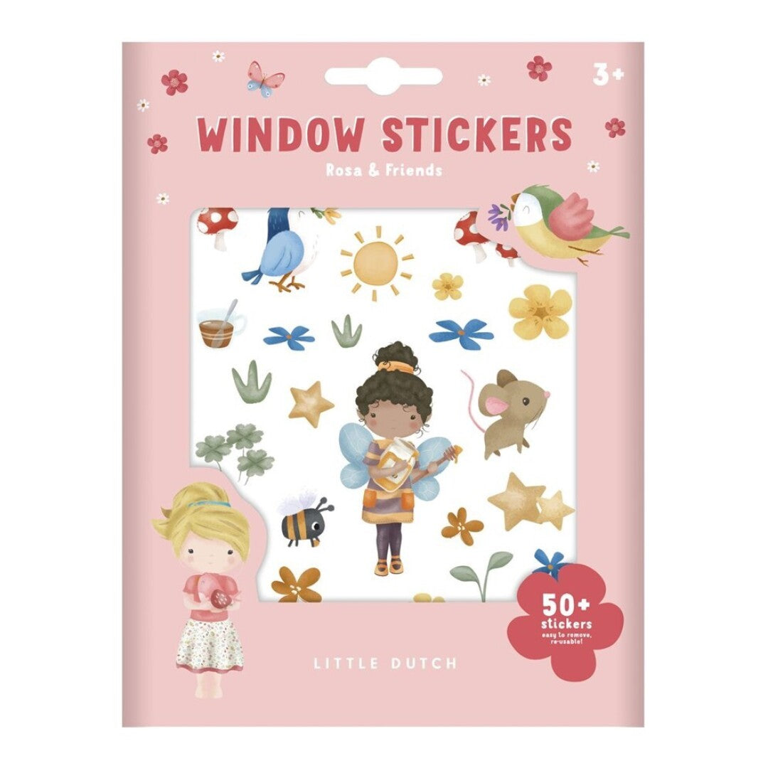 PEGATINAS DE VENTANA ROSA & FRIENDS LITT