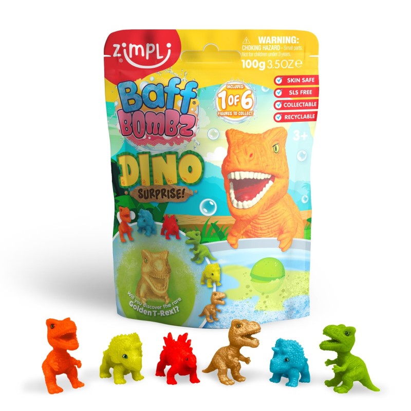 BOMBA DE BAÑO SURPRISE DINOS 1x100gr